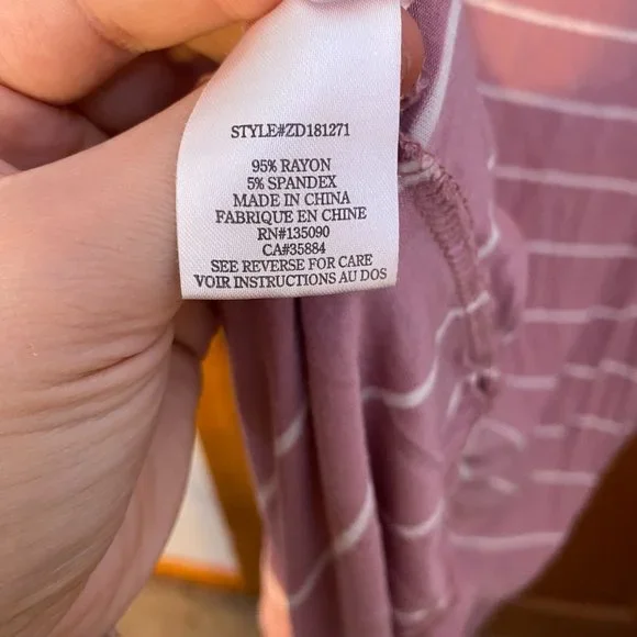 Pink and White Z Supply T-Shirt Dress - Picture 6 of 6